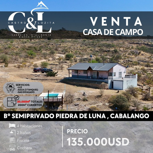 Venta Casa De Campo En 20.000 Mts De Terreno Cabalango
