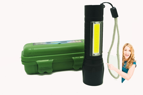 Mini Lanterna Tática Alumínio 3 Modos Recarregável Camping Cor da lanterna Preto Cor da luz Branco