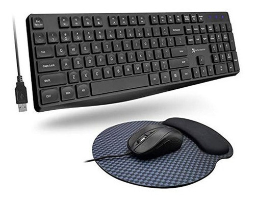 Teclado Y Mouse Con Cable, Ergonómico/negro Color del teclado X9 Performance