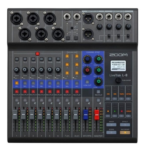 Mesa De Som Livetrak L-8 Mixer Zoom Interface Audio Original