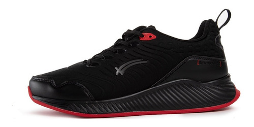Imagen 3 de 6 de Tenis Deportivo Karosso E-103 Negro Rojo Hechos En México