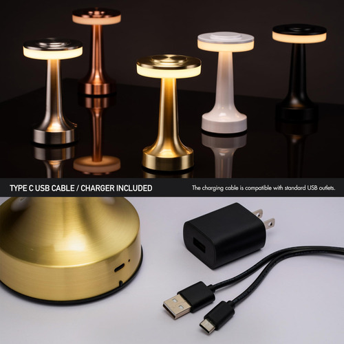 ..lámpara De Mesa Led Portátil Con Sensor Táctil, Brillo De