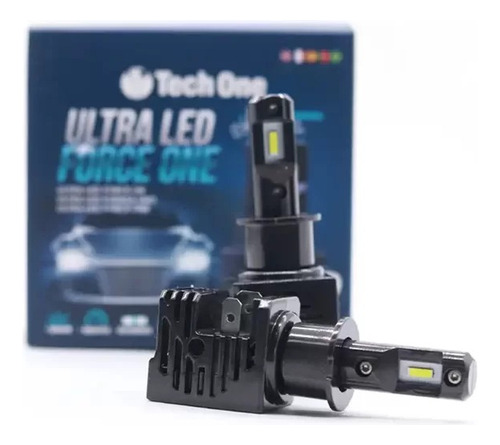 Par Lampada Ultra Led Force One H3 6000k 8200 Lumens Techone