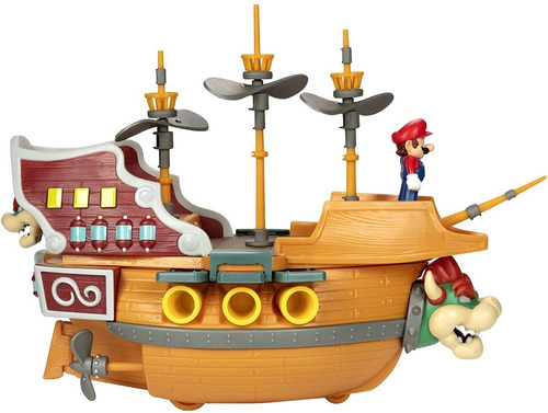 Super Mario Aeronave Deluxe Bowser Airship Playset Original