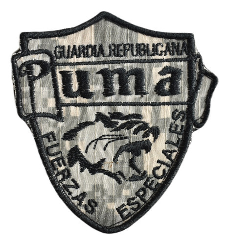 Parche Bordado Velcro Puma Guardia Republicana Dif Colores Color Pixelado