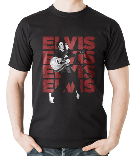 Remera Elvis Presley 56 Premium Rock Algodon Serigrafia 