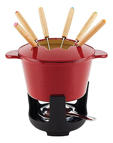 Juego De Ollas Para Fondue De Hierro Fundido Rachael Ray, 1,