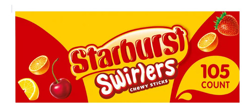 Starburst Palitos De Caramelo Masticables Swirlers, 105 Unid