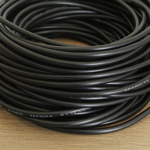 Cabo Manga Sem Blindagem 6 Vias 26 Awg Automação 20 Metros