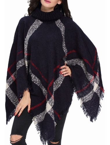Poncho Mujer Chal Capa Invierno Calientito Colores Sweater 6
