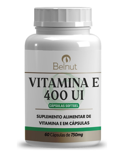 Vitamina E 400ui 750mg (60 Caps) 1 Por Día!! 