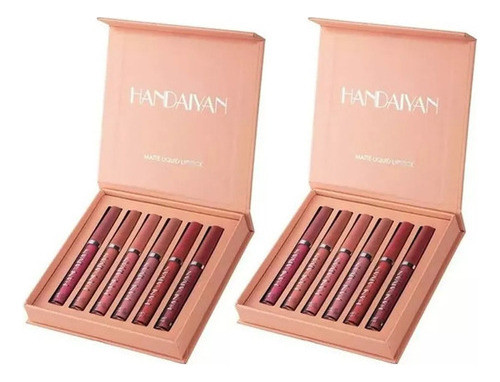 Kit De 12 Lápices Labiales Líquidos Mate De Larga Duración C