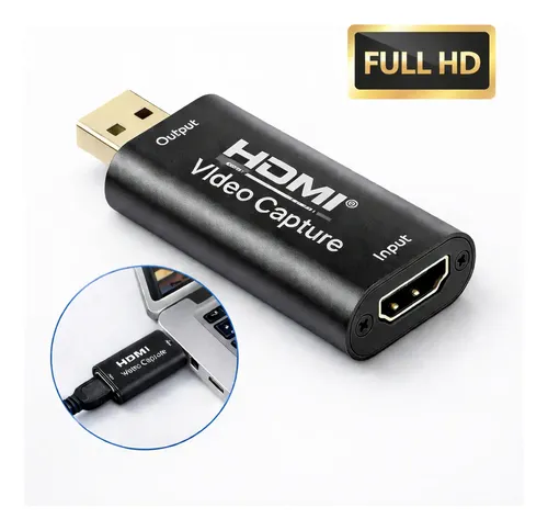 Placa de Captura Hdmi 4k Usb 1080p Full Hd Live Streaming - foto 1