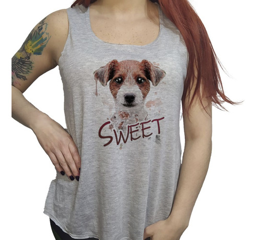 Musculosa Acampanada Perro Cool Anteojos Sweet