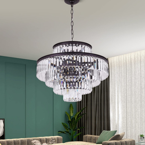 Lámparas De Araña De Cristal Modernas Y Redondas Para