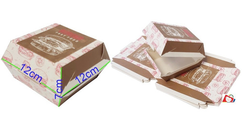 Caja Para Hamburguesa (x1,000un) - - Unidad a $774