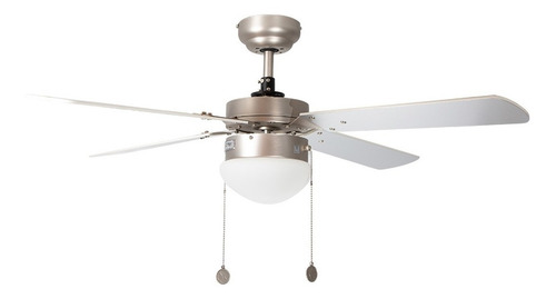 Ventilador Techo Gris Plata Aspas Blanco / Gris 42 Led
