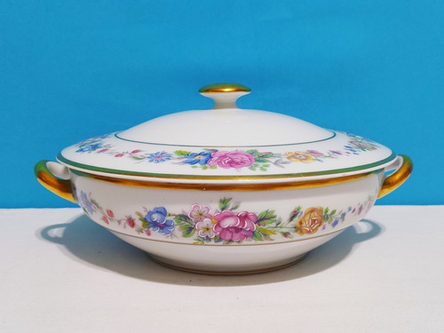 Guisera Porcelana Francesa Limoges Ahrenfeldt Pintada A Mano