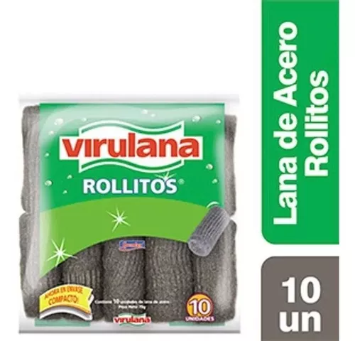 Lana De Acero Romyl X 10 Rollitos