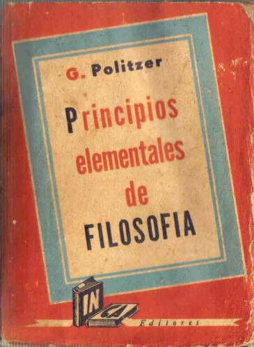 Principios Elementales De Filosofia - Politzer - Inca