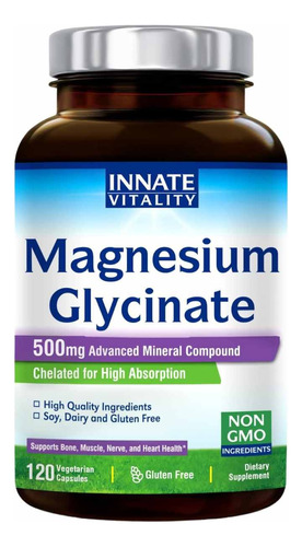 Glicinato De Magnesio 120 Veg Caps - Unidad a $1608
