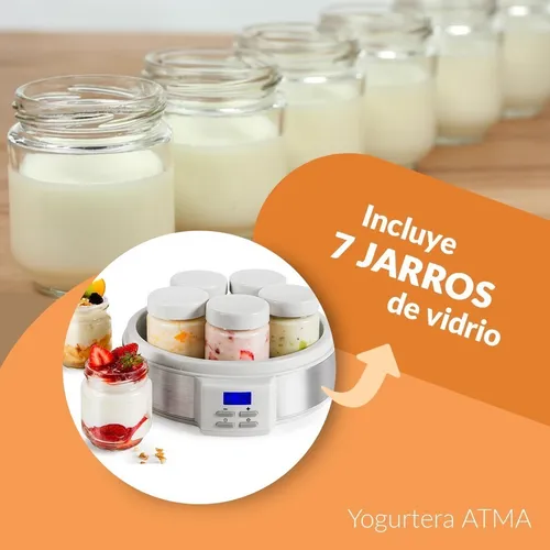 Yogurtera Atma Ym3010e Digital Lcd 7 Jarros 200ml Recetario