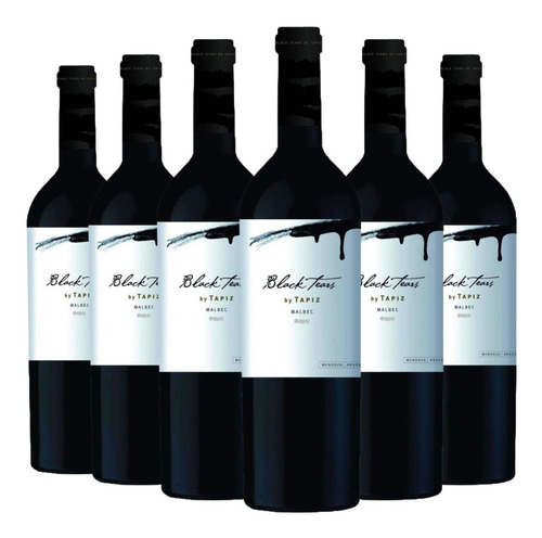 Vino Black Tears Malbec  Caja X 6 X 750ml. - Envíos