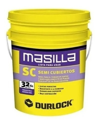 Masilla Durlock Sc Semicubierto 32 Kg