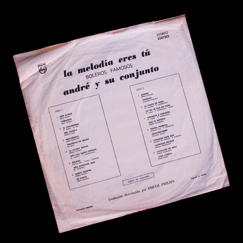 ¬¬ Vinilo André Y Su Conjunto / Boleros Famosos Zp Orq (Usado)