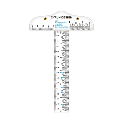 Regla Cuadrada En T Transparente Acrílica De 6 Pulgadas-15 C