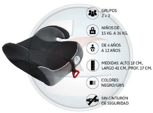 Butaca Niño Adap. / Booster Elevador C/cinturon 15/36 Kg