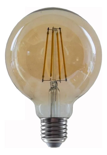 Pack X 8 Lampara Led Globo G95 8w Filamento Vintage Ambar Ultra Calida 2200k 900lm 220v