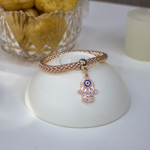Conjunto Com 3 Pulseira Com Pingente Da Mão Hamsa