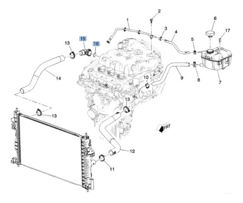 Conector Manguera Calefacción Para Cadillac Srx 3.0 2010