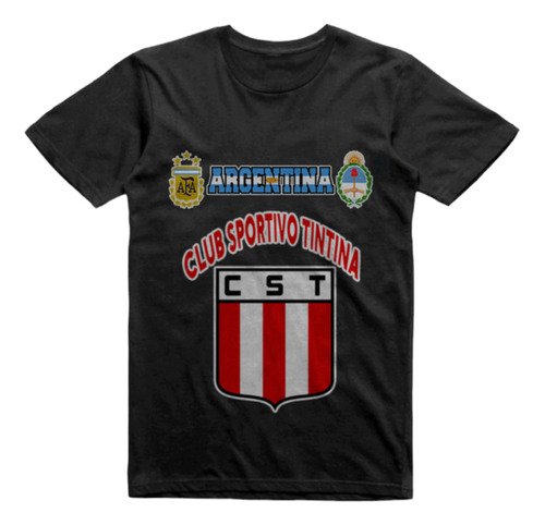 Remera Infantil Negra Sportivo Tintina Santiago Estero