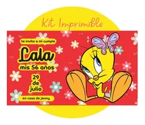 Comprar Kit Tweety Piolín Cumple Candybar Imprimible Personalizado
