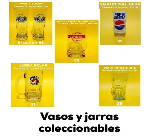 Vasos Y Copas De Colección: Cardenal/pepsi/polar/coca-cola