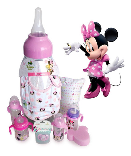 Imagen 4 de 4 de Mamadera Gigante Con Accesorios Mickey Minnie Para Regalar