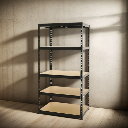 Estante Rack Metálico 5 Repisas Negro 180x90x40cm 400 Kg