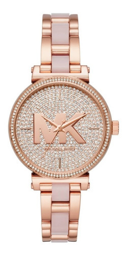 Reloj Michael Kors Color De La Correa Rosa