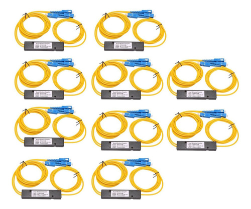 Juego De 10 Unidades Ftth Sc Upc 1 Set2 Plc De Fibra Óptica