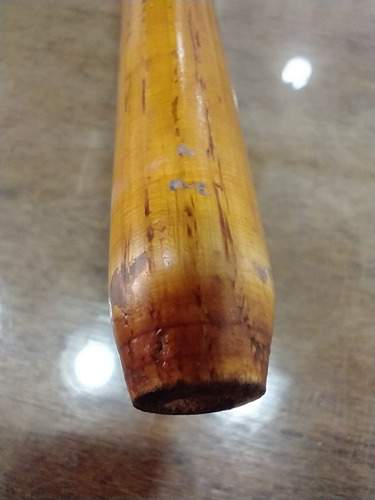 Imagen 7 de 9 de Antiguo Bastón De Madera Tallada Torneada 91cm Altura