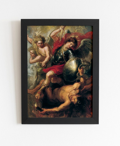 Quadro Peter Paul Rubens Miguel Expulsando Lucifer