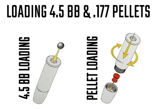 Revólver Airgun Kli Dual Ammo Kl-herc 6 Black Co2 4.5mm/177 Preto 4.5 Mm