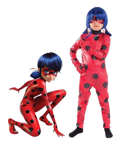 Disfraz Ladybug Deluxe Original Peluca Antifaz Envio Gratis