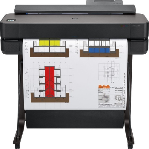 Impressora Hp Designjet T650 de 36 polegadas colorida preta