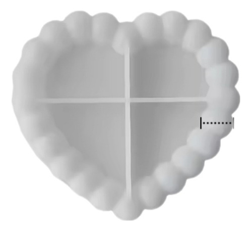 Molde De Silicona Para Corazón Yeso Cemento Resina