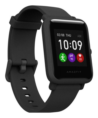 Imagen 2 de 3 de Smartwatch Amazfit Basic Bip S Lite 1.28" caja de policarbonato charcoal black, malla charcoal black de tpu A1823