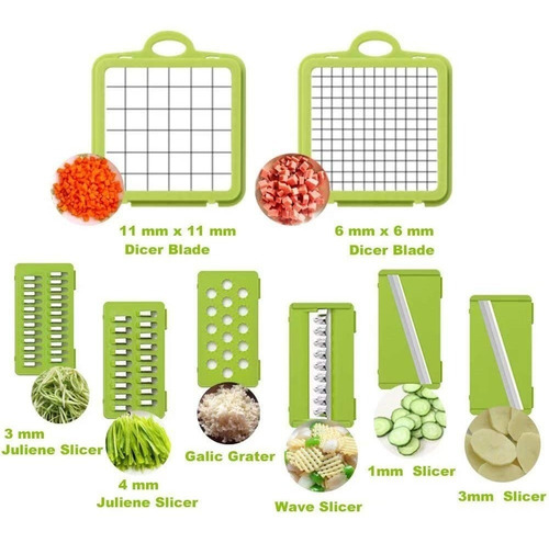 Imagen 5 de 6 de Cortador Mandolina Rallador Multiples Verduras+taper+colador