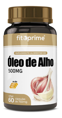 Óleo De Alho 500mg Com 60 Cápsulas Fitoprime